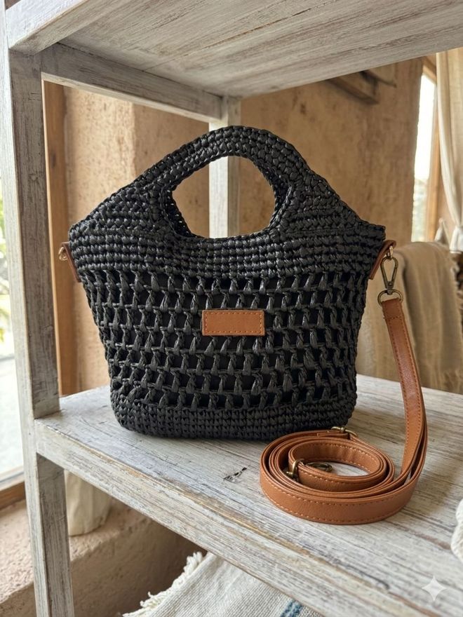 Axesoire Snap Mesh Tas 30x26x7 Cm Zwart Groothandel Kleding 0