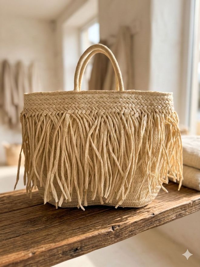 Axesoire Strozak Met Franjes 41x29 Cm Beige Groothandel Kleding 0