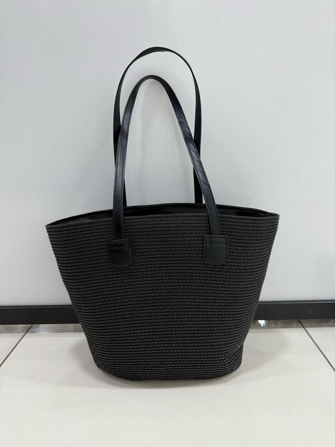 Axesoire Bolsa De Paja Negra Ropa al por mayor 1