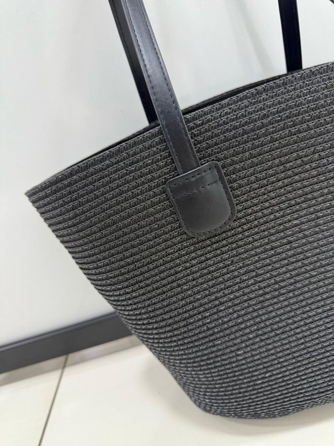 Axesoire Bolsa De Paja Negra Ropa al por mayor 2