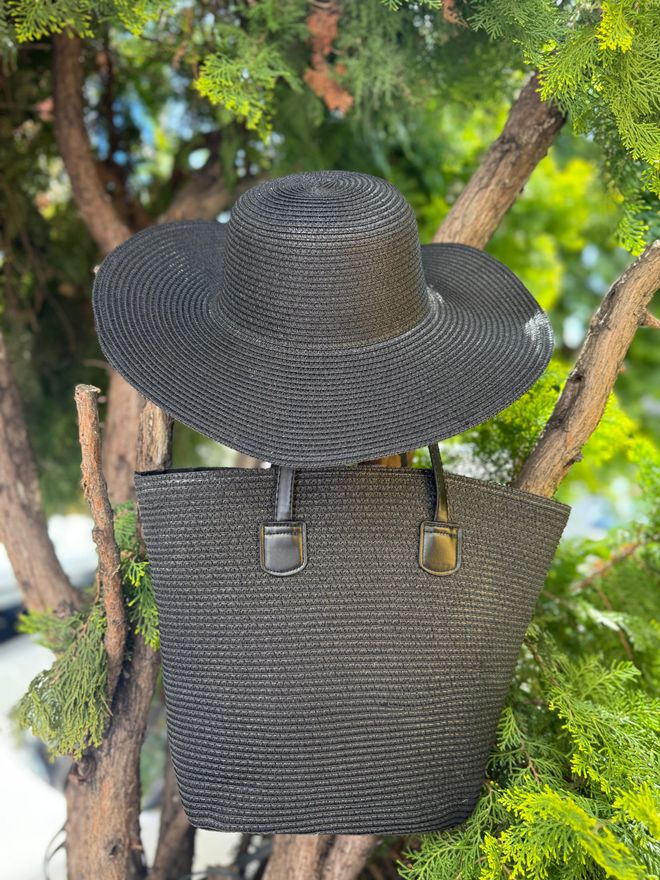 Axesoire Bolsa De Paja Negra Ropa al por mayor 3