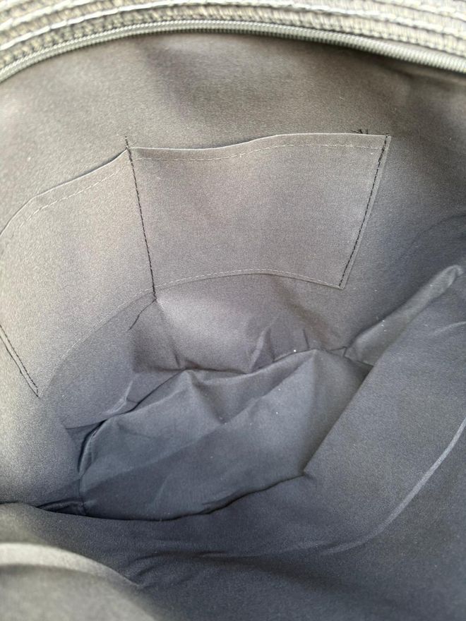 Axesoire Črtasta Slamnata Torba 49x30 Cm Črna Oblačila na debelo 4