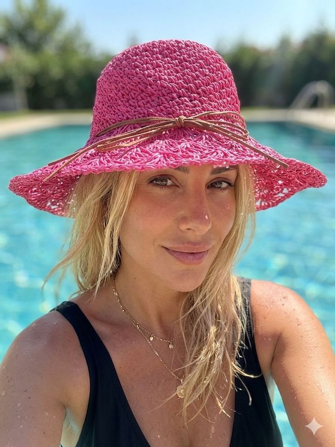 Axesoire قبعة وردية غير رسمية لفصلي الصيف والربيع ملابس بالجملة غير رسمي