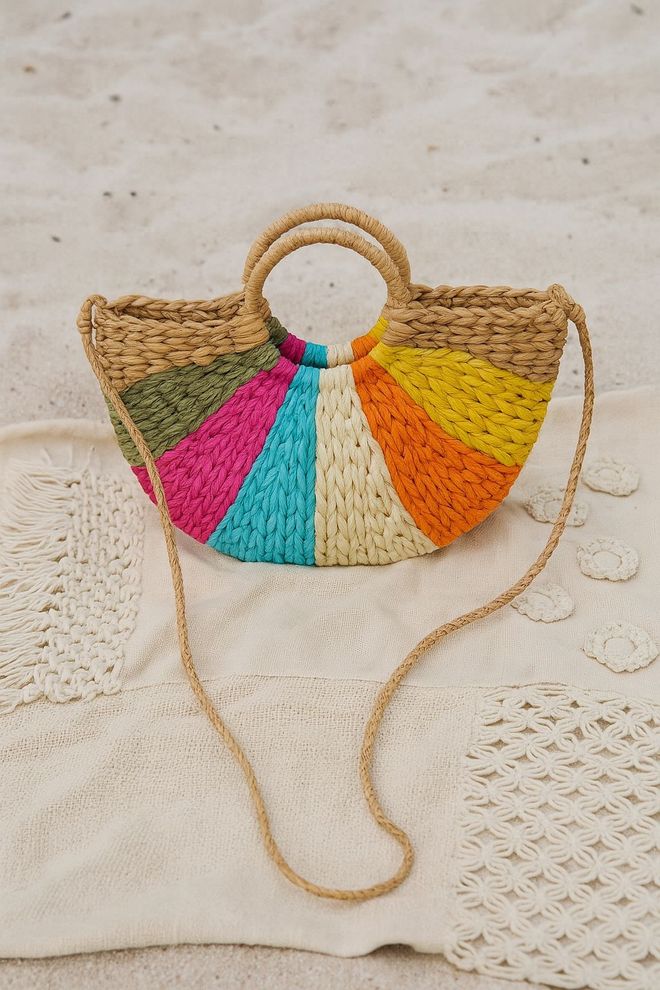 Axesoire Χειροποίητη Ψάθινη Τσάντα Πολύχρωμη Χονδρικό εμπόριο ενδυμάτων 0