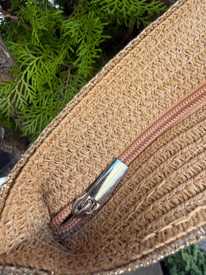 Axesoire Prugasta Slamnata Torba 49k30 Cm Kamila Велепродаја одеће 3