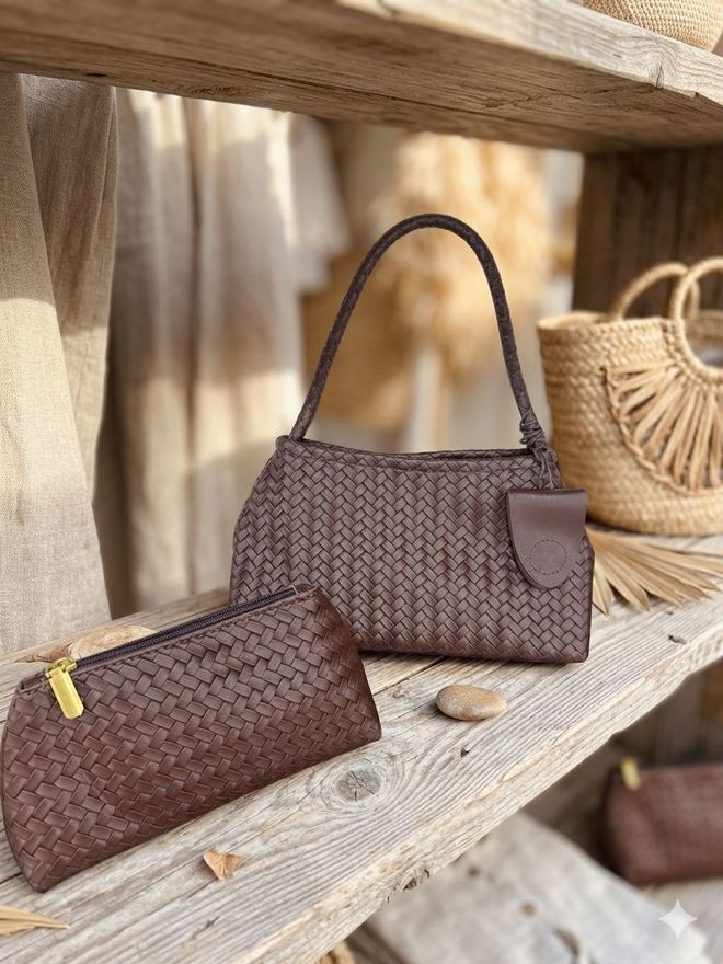 Axesoire Τσάντα Σετ Καφέ 2 Τεμαχίων Χονδρικό εμπόριο ενδυμάτων 0