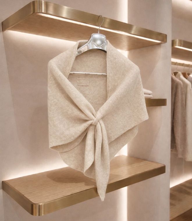 Axesoire Elegant Beige Shawl For Lounge Evening Wedding Wholesale Clothing Modest