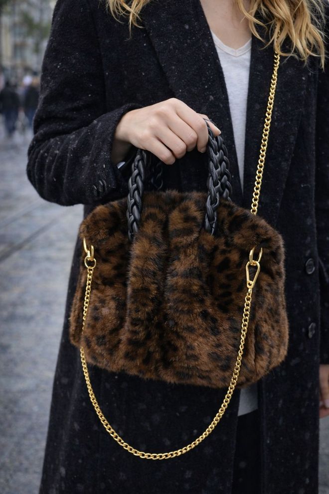 Axesoire Leopardo Kavos Pliušinis Krepšys Didmeninė prekyba drabužiais 0