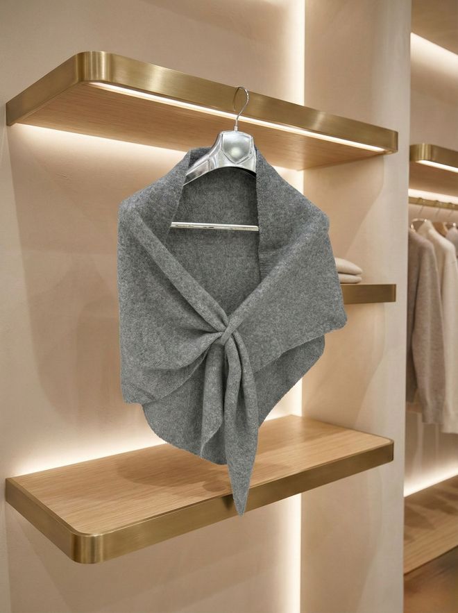 Axesoire Siva Šal Ležerno Eleganten Skromno Navaden Oblačila na debelo Skromno