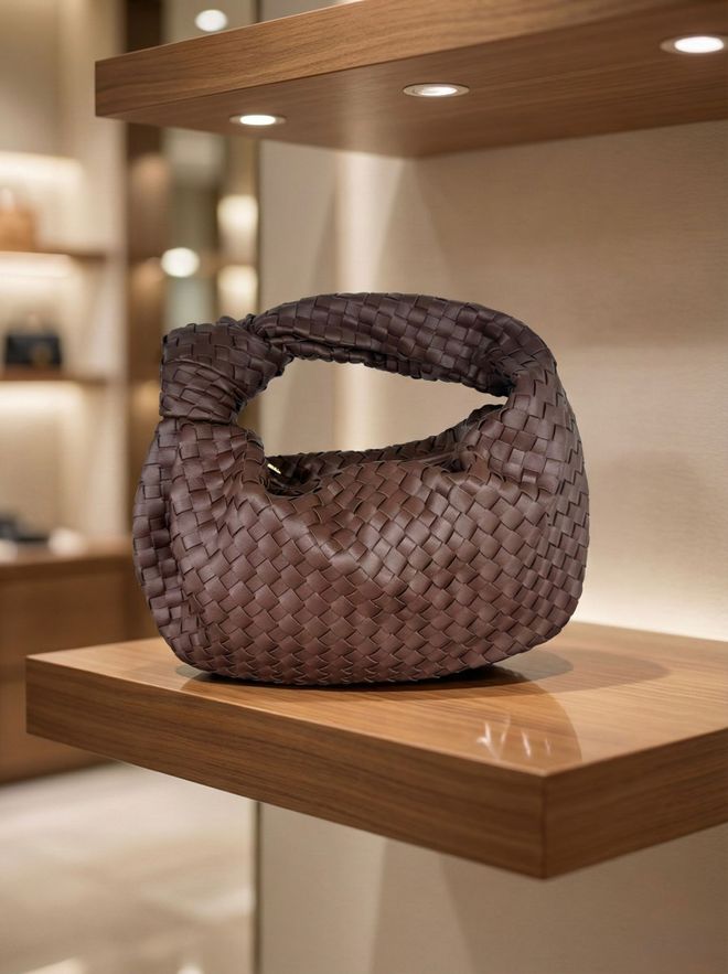 Axesoire Dirbtinės Odos Tinklelio Modelio Tamsus Kavos Maišelis Didmeninė prekyba drabužiais 0