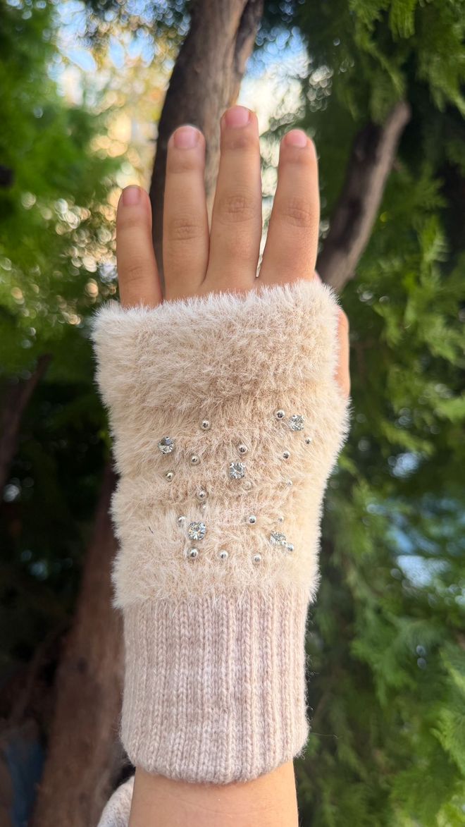 Axesoire Pluszowe Rękawiczki Z Kamieniami Mink Hurtowa sprzedaż odzieży 0