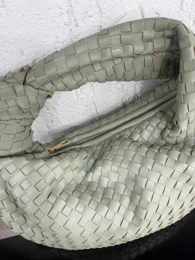 Axesoire Bolsa Modelo De Malha De Couro Sintético Cáqui Roupas por atacado 3