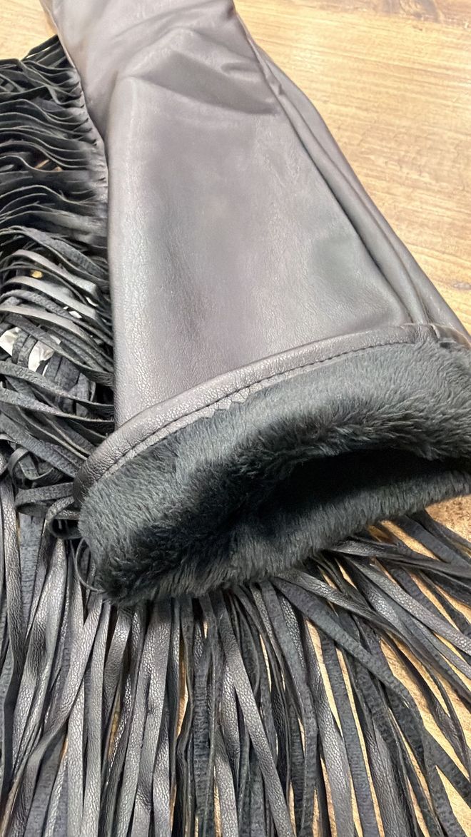 Axesoire Platte Lange PU leren Handschoenen Zwart Groothandel Kleding 3