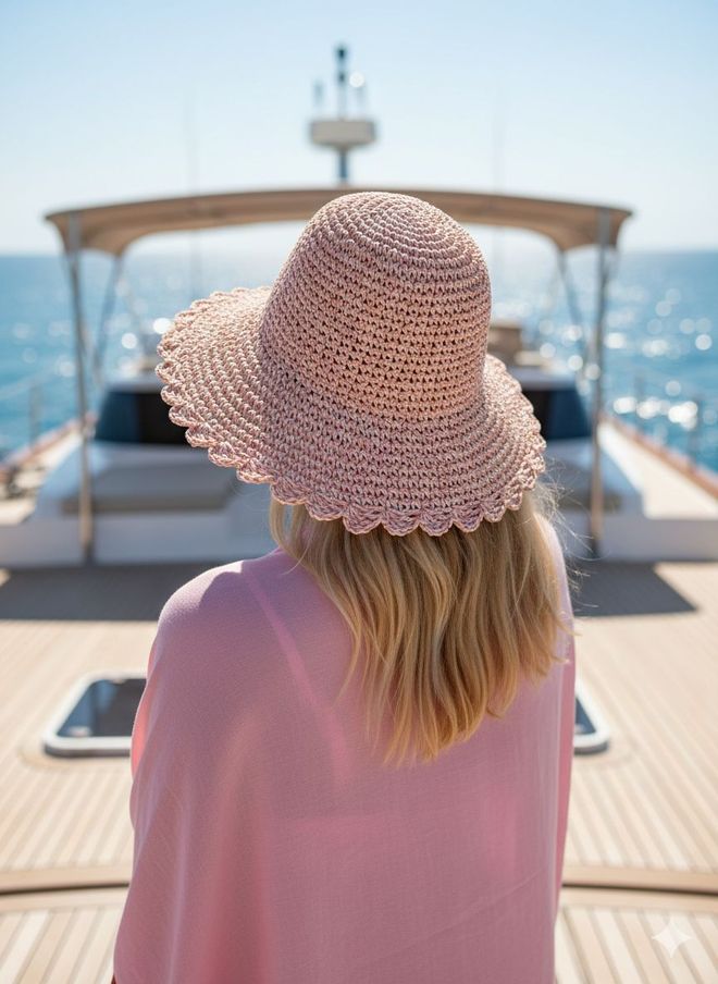 Axesoire Pink Casual Boho Vintage Hat For Spring Summer Wholesale Clothing Casual