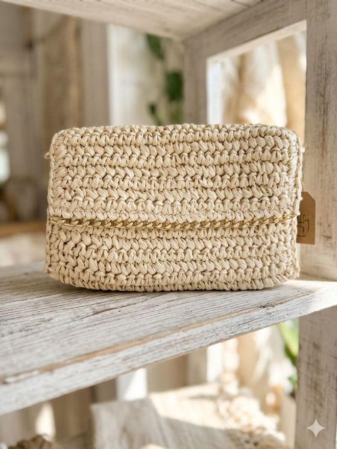 Axesoire Ručno Pletena Torba Od Slame 27k19k31 Cm Bež Велепродаја одеће 0