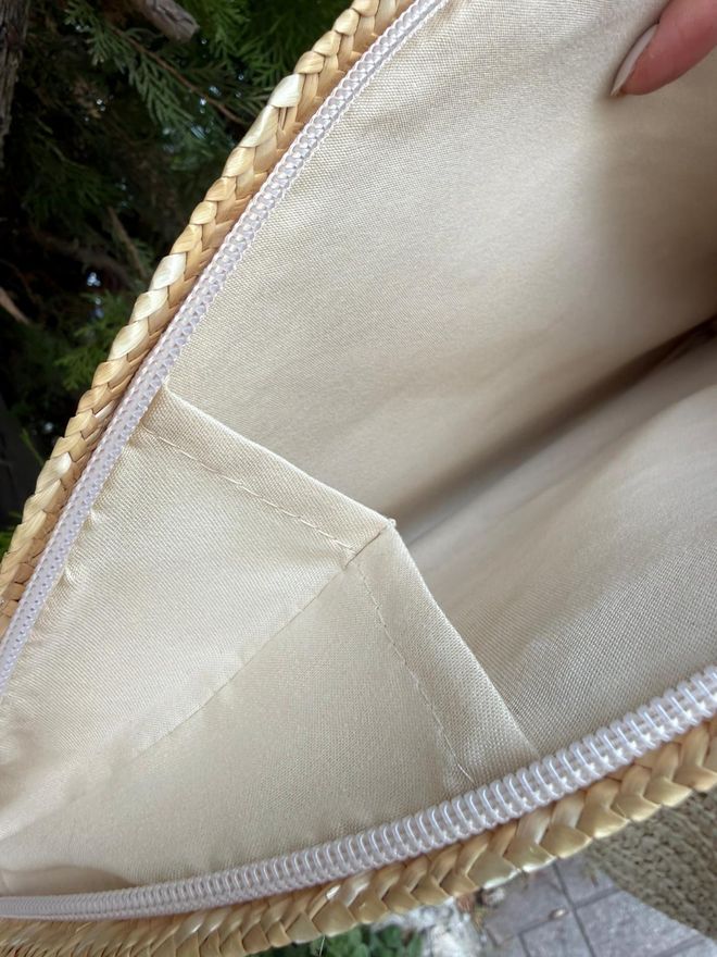 Axesoire Seashells Pattern Straw Bag 39x20 Cm Beige Wholesale Clothing 3