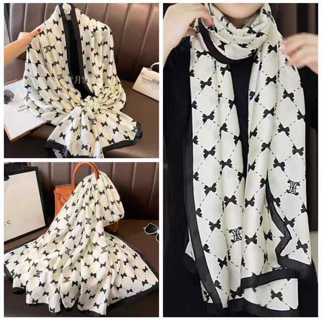 Axesoire شال أسود أنيق للعمل والحفلات ملابس بالجملة غير رسمي