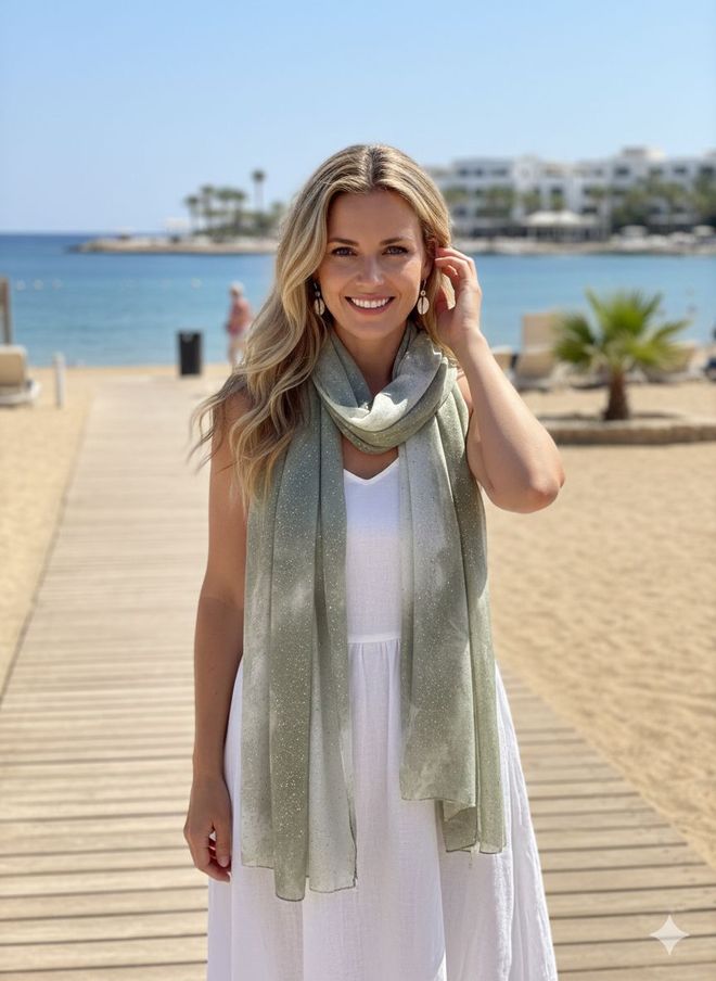 Axesoire Зеленый Элегантный Шаль Оптовая продажа одежды Скромный