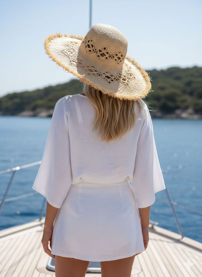 Axesoire قبعة بيج ذات طراز بوهو أنيقة وسادة لفصلي الصيف والربيع ملابس بالجملة غير رسمي