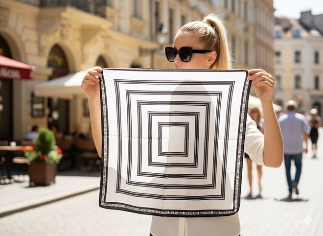 Axesoire Châle Blanc Élégant Pour Occasions Formelles Et Décontractées Vêtements en gros Décontracté