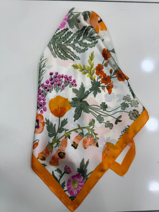 Axesoire Châle Floral Orange Vêtements en gros 1