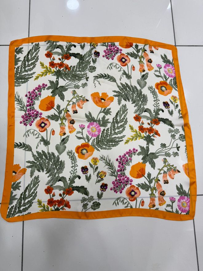 Axesoire Châle Floral Orange Vêtements en gros Printemps
