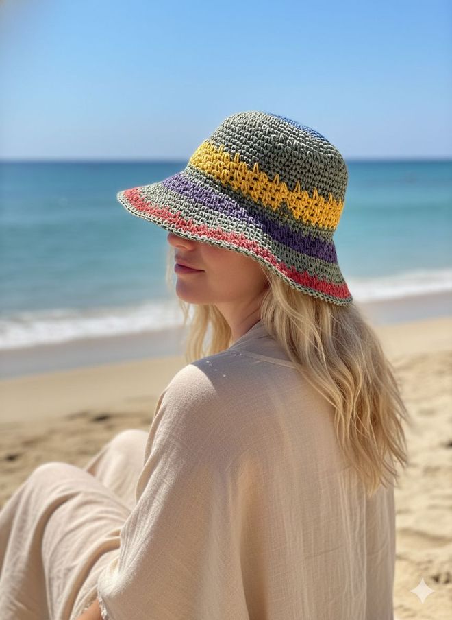 Axesoire قبعة بوهو الكاكي للحفلات على الشاطئ والملابس اليومية ملابس بالجملة غير رسمي