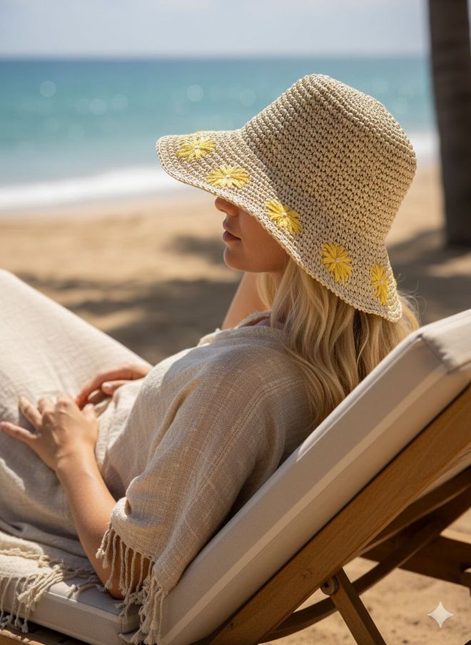 Axesoire اللون البيج غير رسمي قبعة زهرية ملابس بالجملة غير رسمي