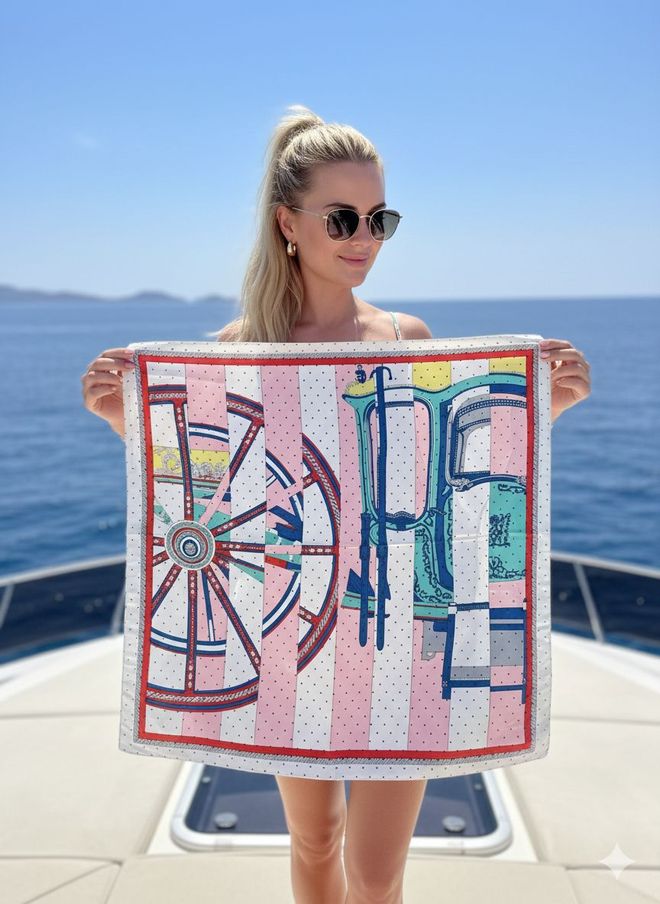 Axesoire Roze Elegante Sjaal Met Polka Dot Patronen Groothandel Kleding Casual