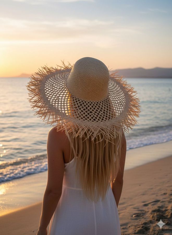 Axesoire اللون البيج قبعة غير رسمي بوهو رائع كلاسيكي الرجعية ملابس بالجملة غير رسمي