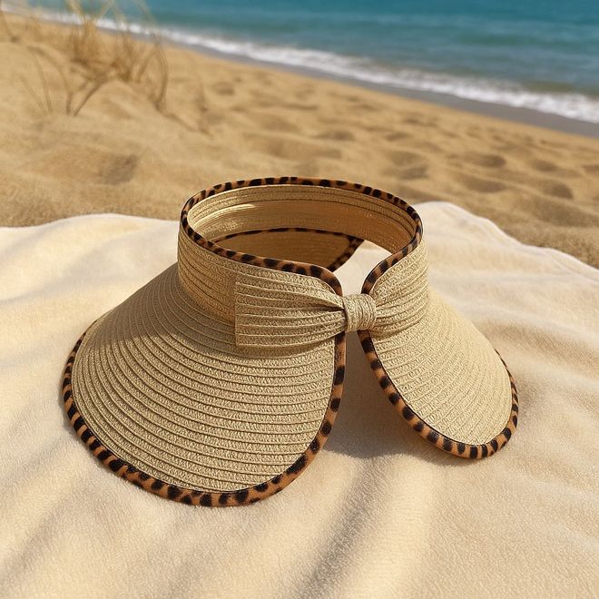 Axesoire Pălărie Casual Bej Cu Imprimeu Animal Pentru Vară Îmbrăcăminte cu ridicata Casual