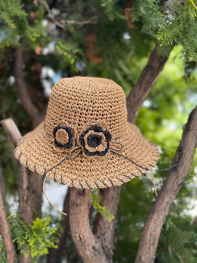 Axesoire Chapeau Boho Beige Pour Le Printemps Et L'été Vêtements en gros Décontracté