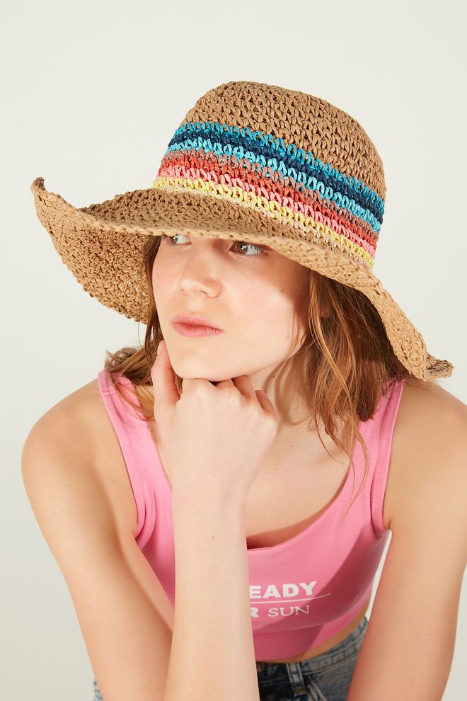 Axesoire Brown Casual Boho Hat For Summer Beach & Party Wholesale Clothing Casual