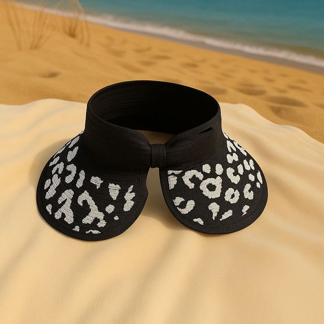 Axesoire Cappello Nero Con Stampa Animalier Per Stile Casual E Sportivo Abbigliamento all'ingrosso Casuale