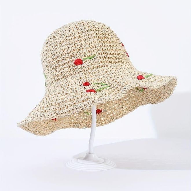 Axesoire Бежевая Бохо Шляпа С Цветочным Узором Для Лета И Весны Оптовая продажа одежды Пляж
