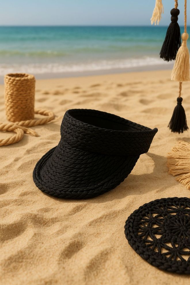 Axesoire Czarna Casual Sportowa Streetwear Boho Czapka Hurtowa sprzedaż odzieży Casual