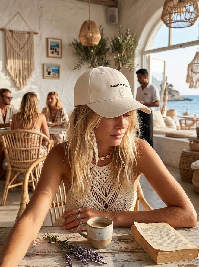 Axesoire Bej Günlük Yazı Baskılı Şapka Toptan Giyim Gündelik