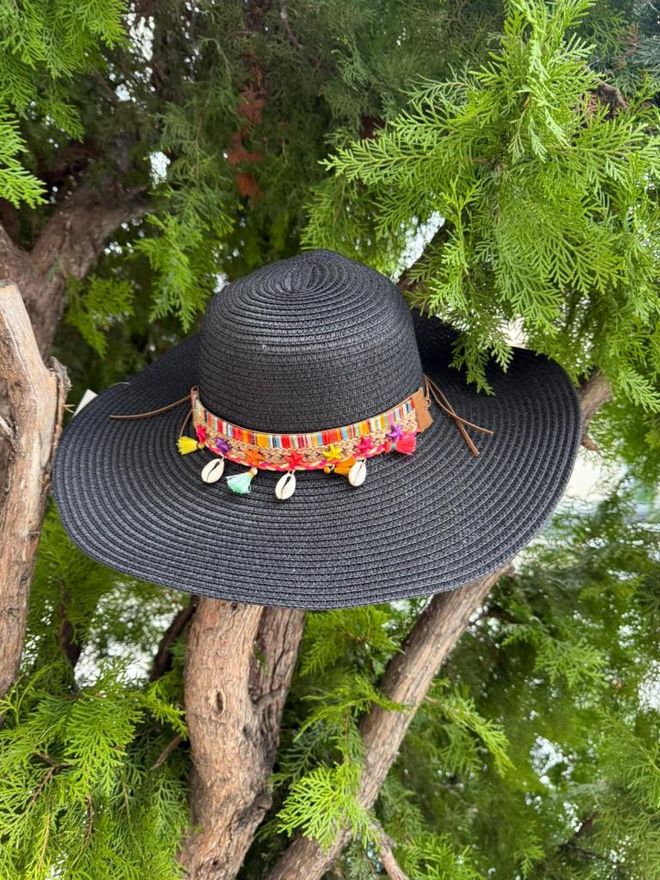 Axesoire Black Casual Boho Elegant Streetwear Vintage Retro Plain Hat Wholesale Clothing Spring