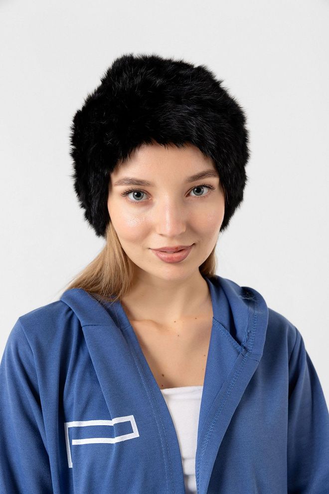 Axesoire Fleece Inside Rabbit Fur Beret Μαύρο Χονδρικό εμπόριο ενδυμάτων 0