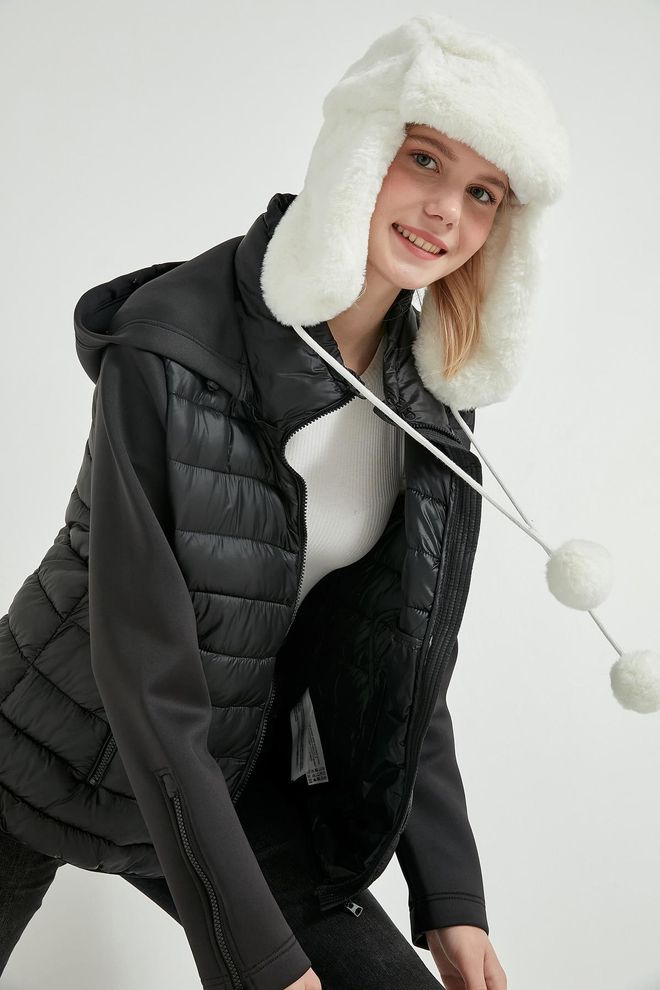 Axesoire Pilotenmuts Muts Met Bont Oortelefoons Wit Groothandel Kleding 0