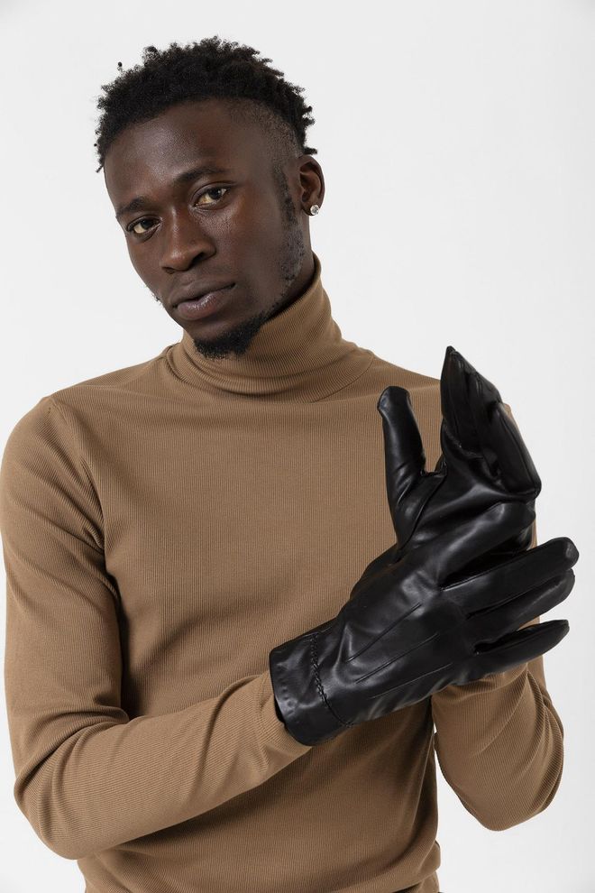 Axesoire Guantes De Cuero Para Hombre Negro Ropa al por mayor 0