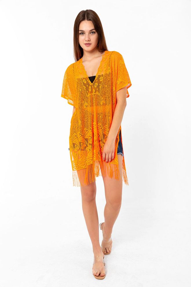 Axesoire Neon Pareo With Net Orange Wholesale Clothing Casual