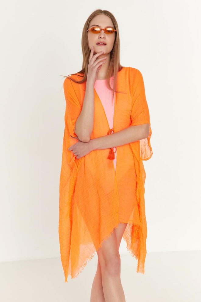 Axesoire Pareo Oranje Groothandel Kleding Polyester