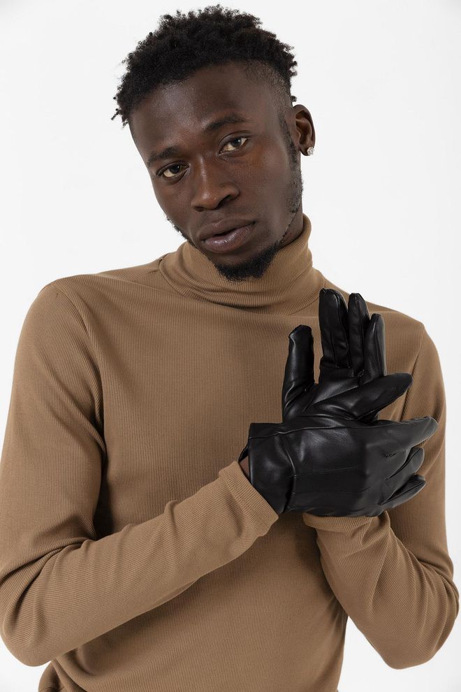 Axesoire Guantes De Cuero Para Hombre Negro Ropa al por mayor 0