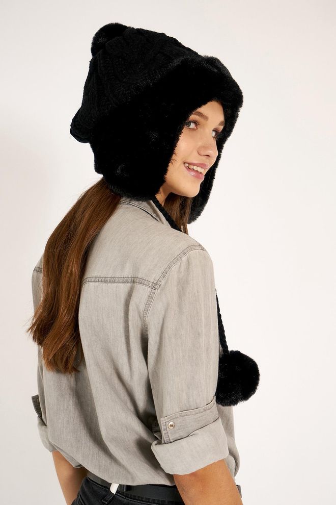 Axesoire Pompom Beret Black Wholesale Clothing 0