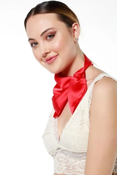 عارض ملابس بالجملة يرتدي axs10953-scarf-red، تركي بالجملة وشاح من Axesoire