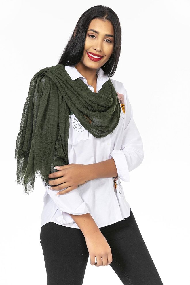 Axesoire Shawl Khaki Wholesale Clothing Casual