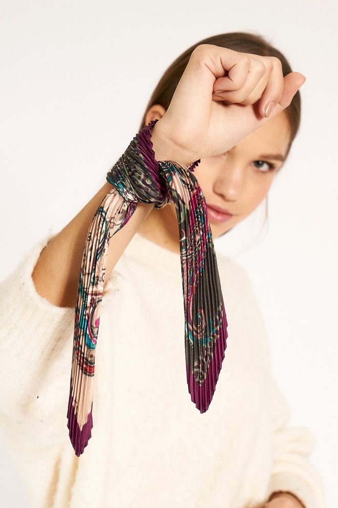 Axesoire Faltenschal Lila Großhandelskleidung 0