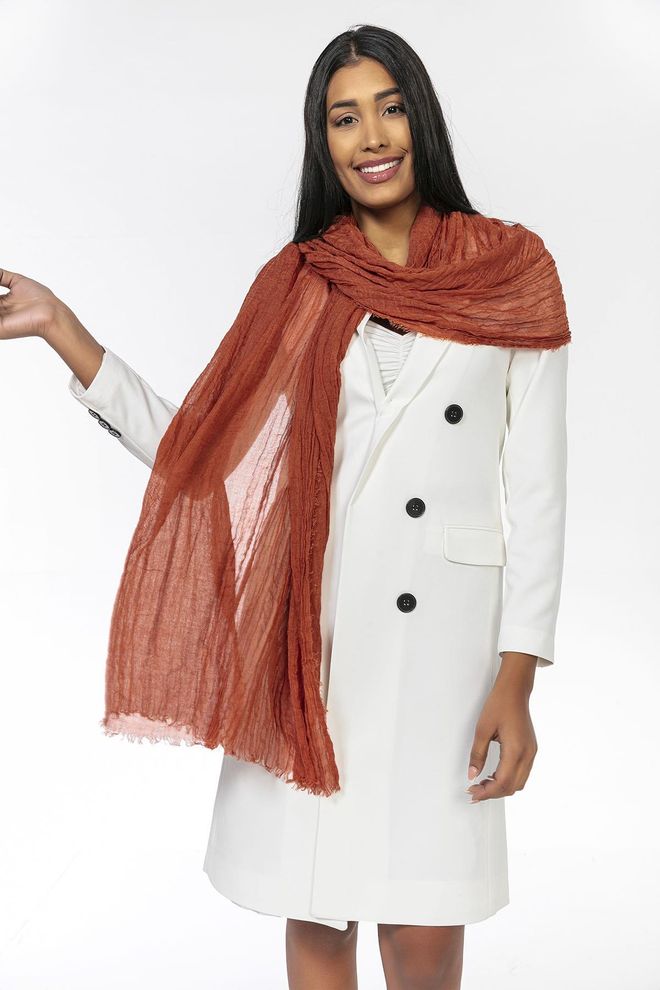 Axesoire Schal Aus Ziegelstein – Ziegelrot Großhandelskleidung Lässig