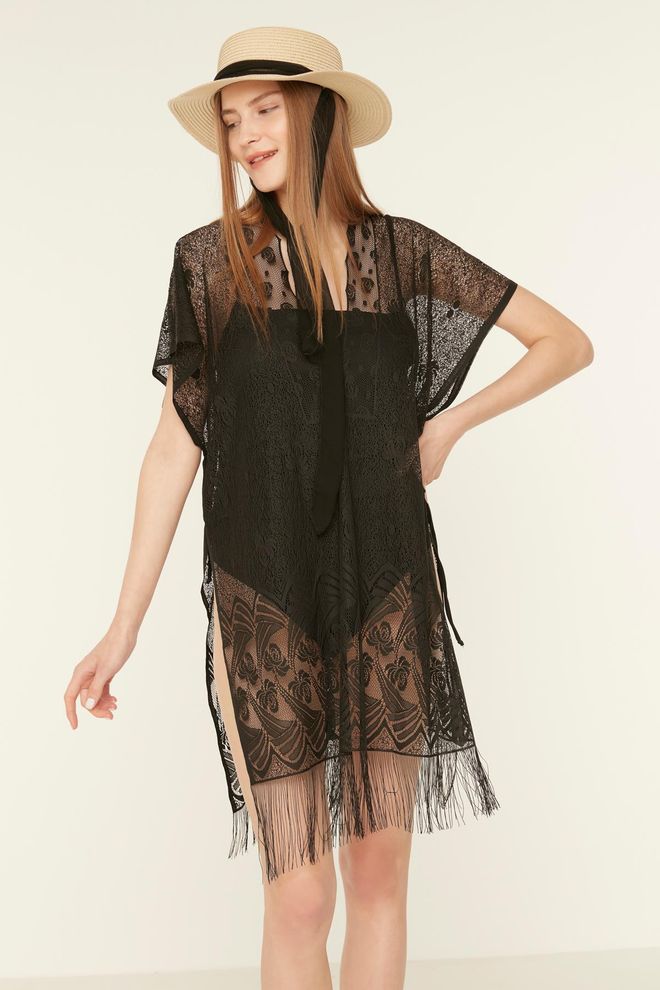 Axesoire Mesh Pareo Black Wholesale Clothing Casual